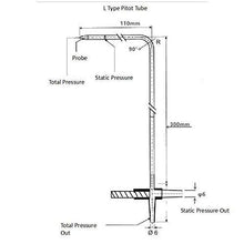 Load image into Gallery viewer, PerfectPrime PT6300 Stainless Steel Pitot-Static Tube 300mm x 110mm
