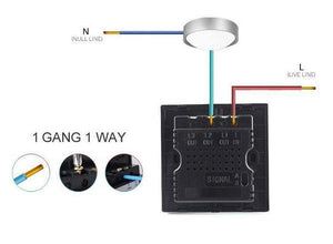 XT8611FTZW Light Switch (UK) Crystal Glass